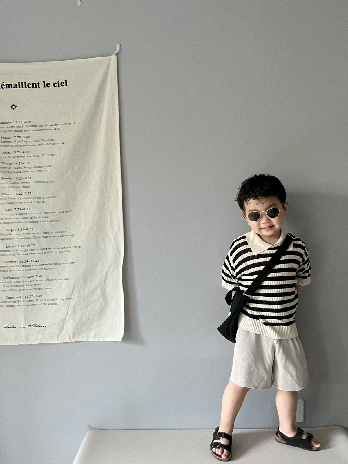 T-shirt à manches courtes de style Western Hollow pour enfants