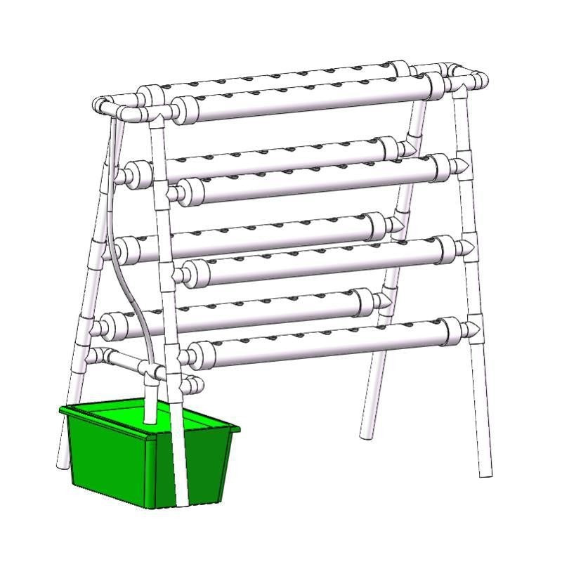 Accueil Planteur de légumes hydroponiques Balcon avec un rack double face