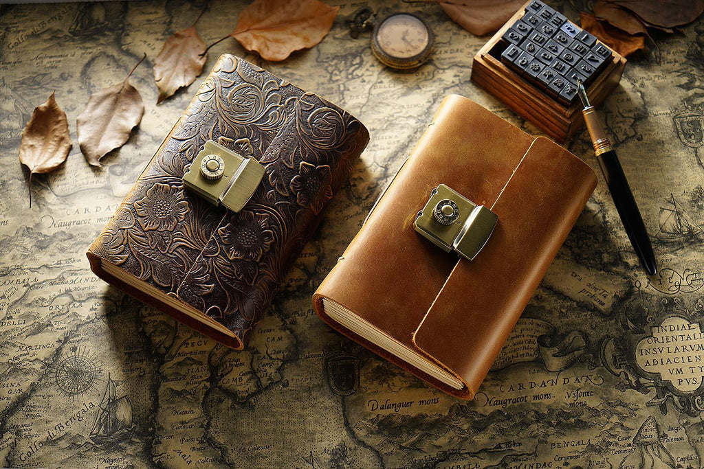 Vieille revue Journal Cowhide Notebook