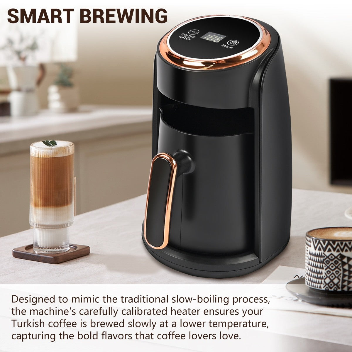 Machine à café électrique turque 300ML avec 1 tasse de café 600W