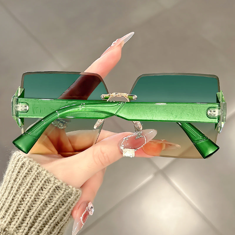 Lunettes de soleil carrées 2 paquets sans vis pour femmes