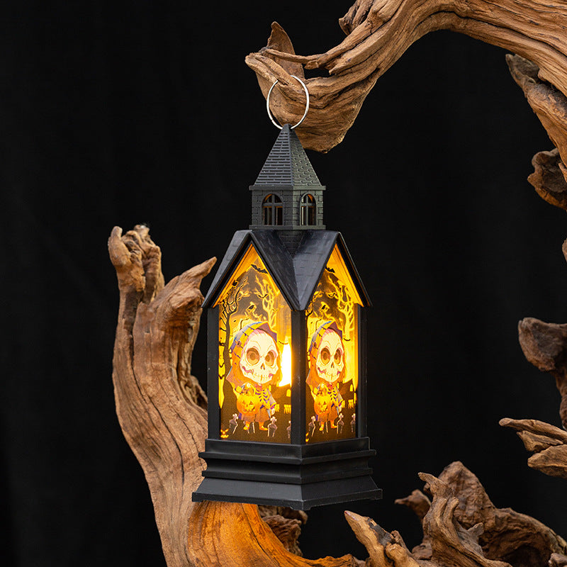 Décorations d'Halloween Light-emission Portable Pumpkin Light Atmosphere Castle Night Light