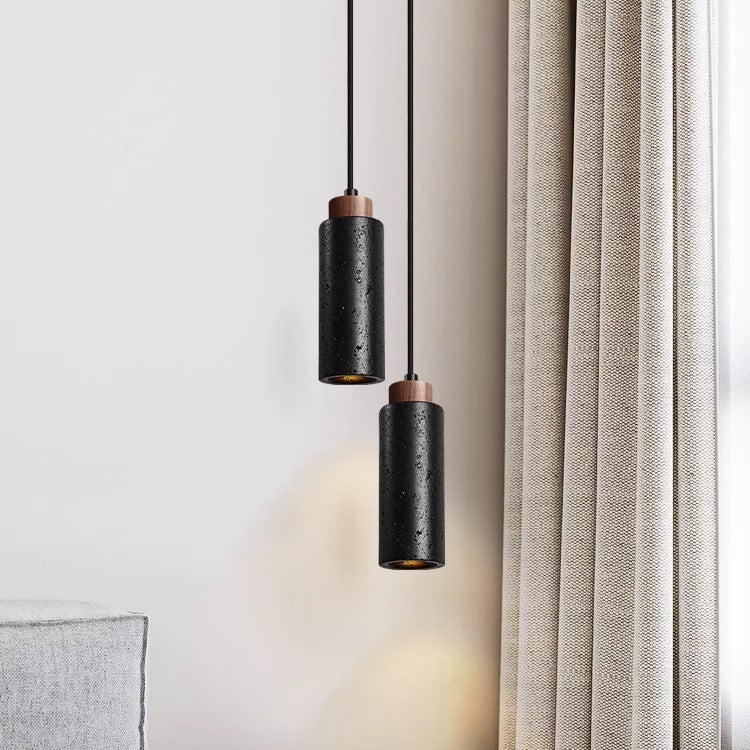Wabi Sabi Style jaune Cave Stone Bedside Mini Pendentif lampe