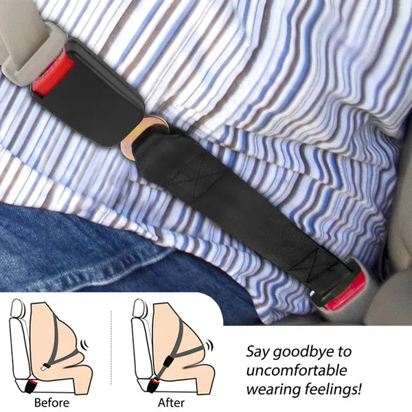 2Pcs Car Seat Belt Extender 14.37in Buckle Tongue Webbing Extension Seatbelt
