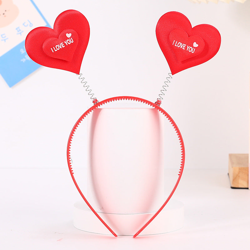 Accessoires de bandeau Cœur Rouge Trois dimensions