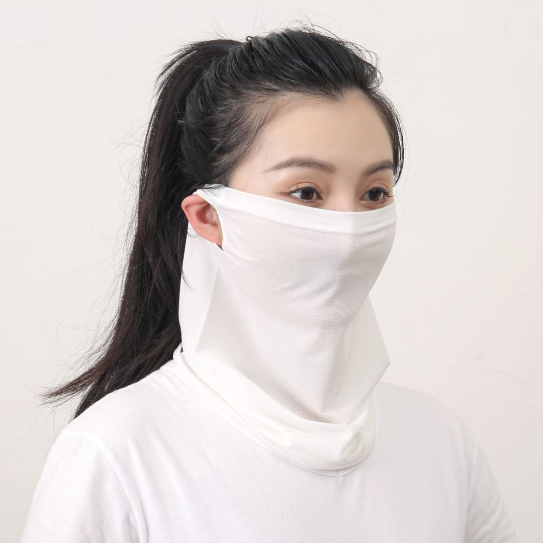Masque en soie glacée pour la protection solaire et la défense UV