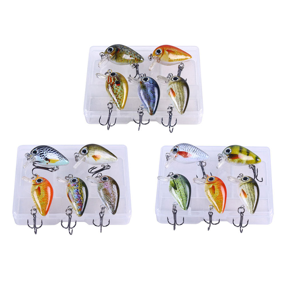 5 couleurs Lure Set 1,5G Mini Rock Lure Fishing Lure Box