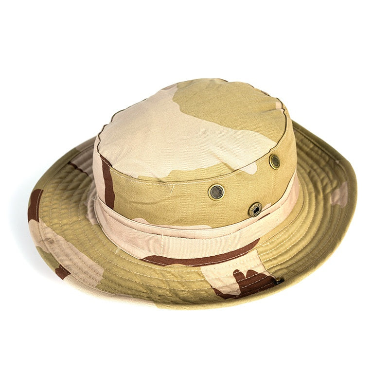 Chapeau tricoté Chapeau à larges bords Chapeau de soleil Chapeau de pêcheur de style militaire