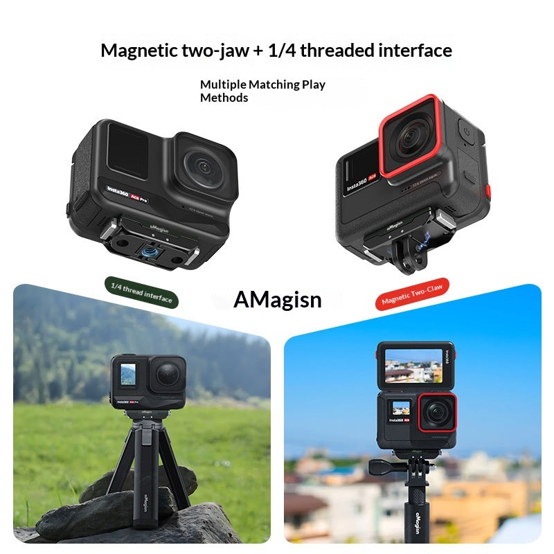 Accessoires de caméra de sport magnétique à libération rapide en métal