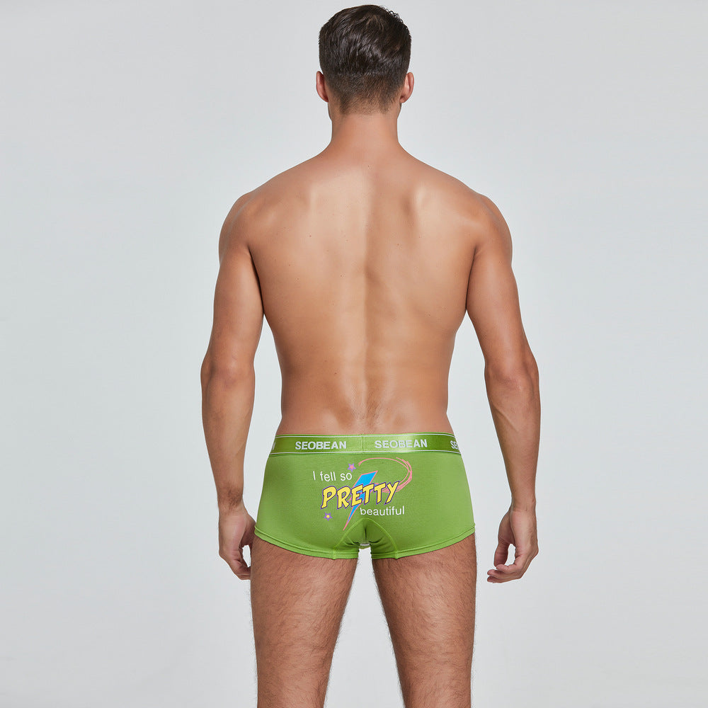 Spring Men's Boxers Mode Trendy Sexy Hommes Bas Culottes