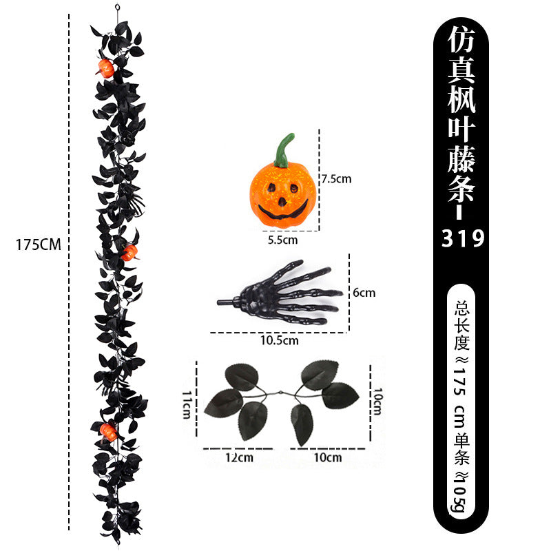 Halloween Feuille d'érable artificielle Garland