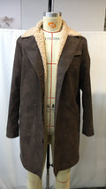 Veste de suède vintage brun foncé pour homme