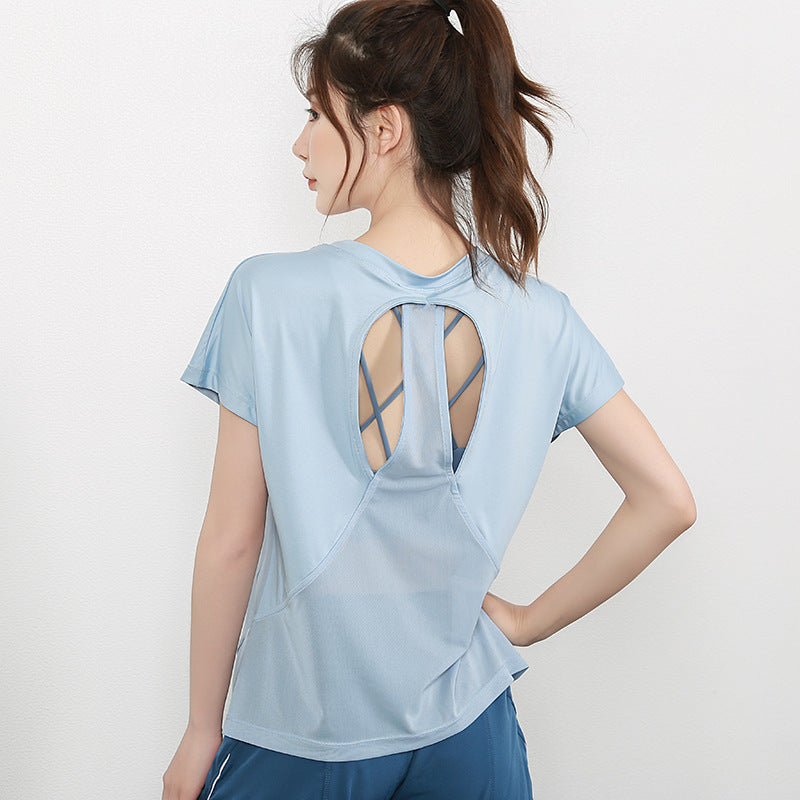 Vêtements de yoga PrintempsSummer Sports Short Sleeve T-shirt