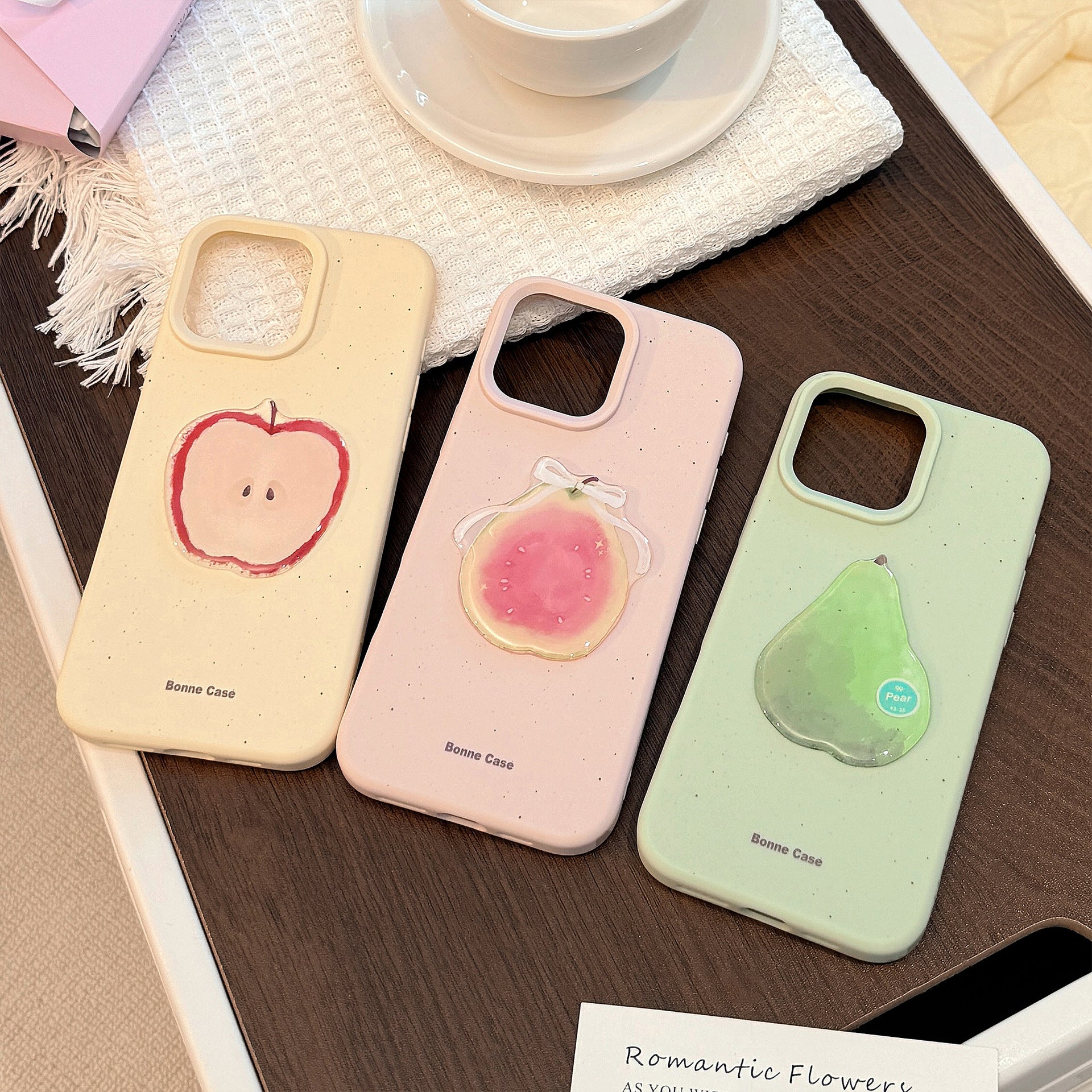 Étui de téléphone à fruits en trois dimensions Silicone Niche