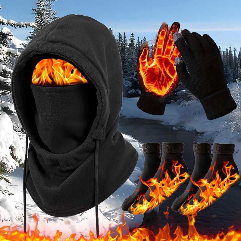 Ensemble de chaussettes à chapeau chaud d'hiver
