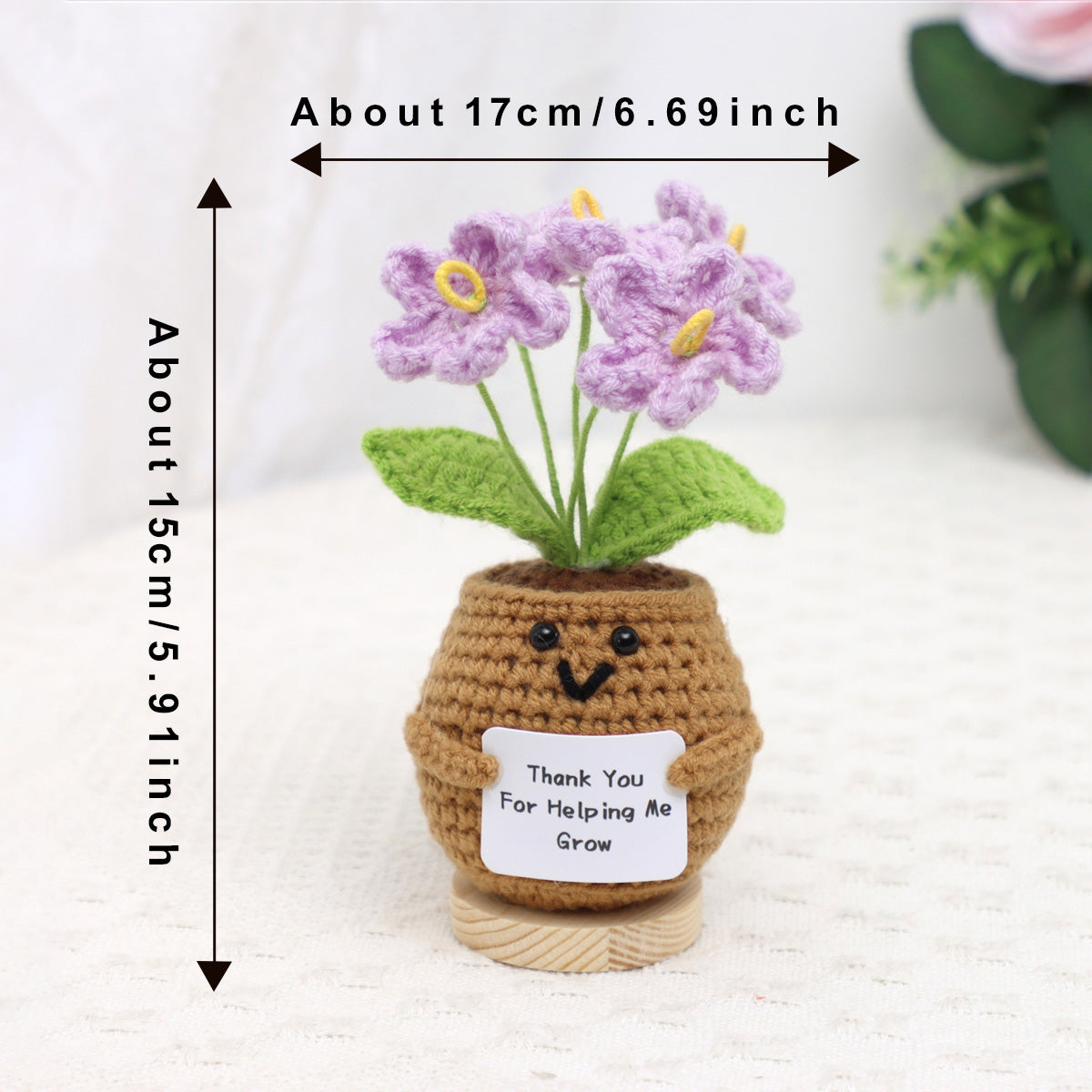 Crochet fait main Mini Poted Forget-Me-Non