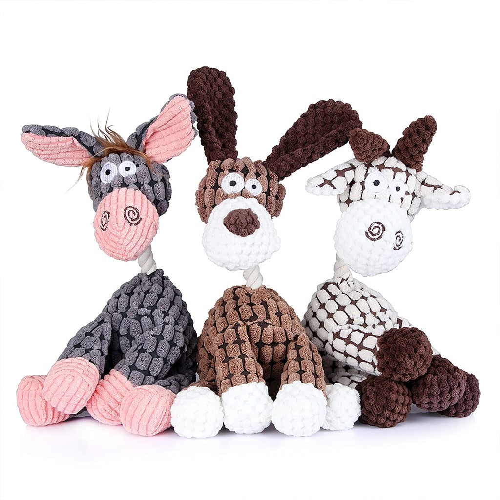 3 Pack de jouets de chien Squeaky