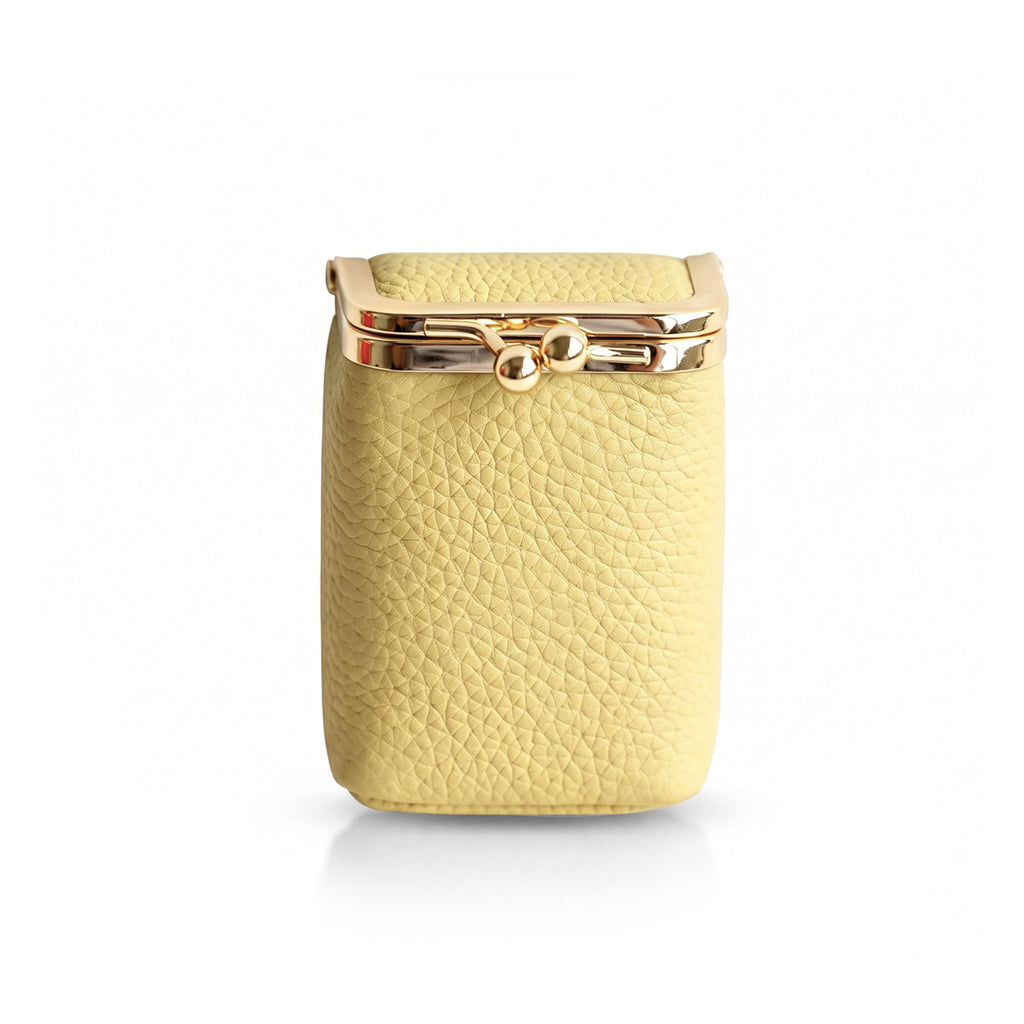 Mini sac rouge à lèvres en cuir