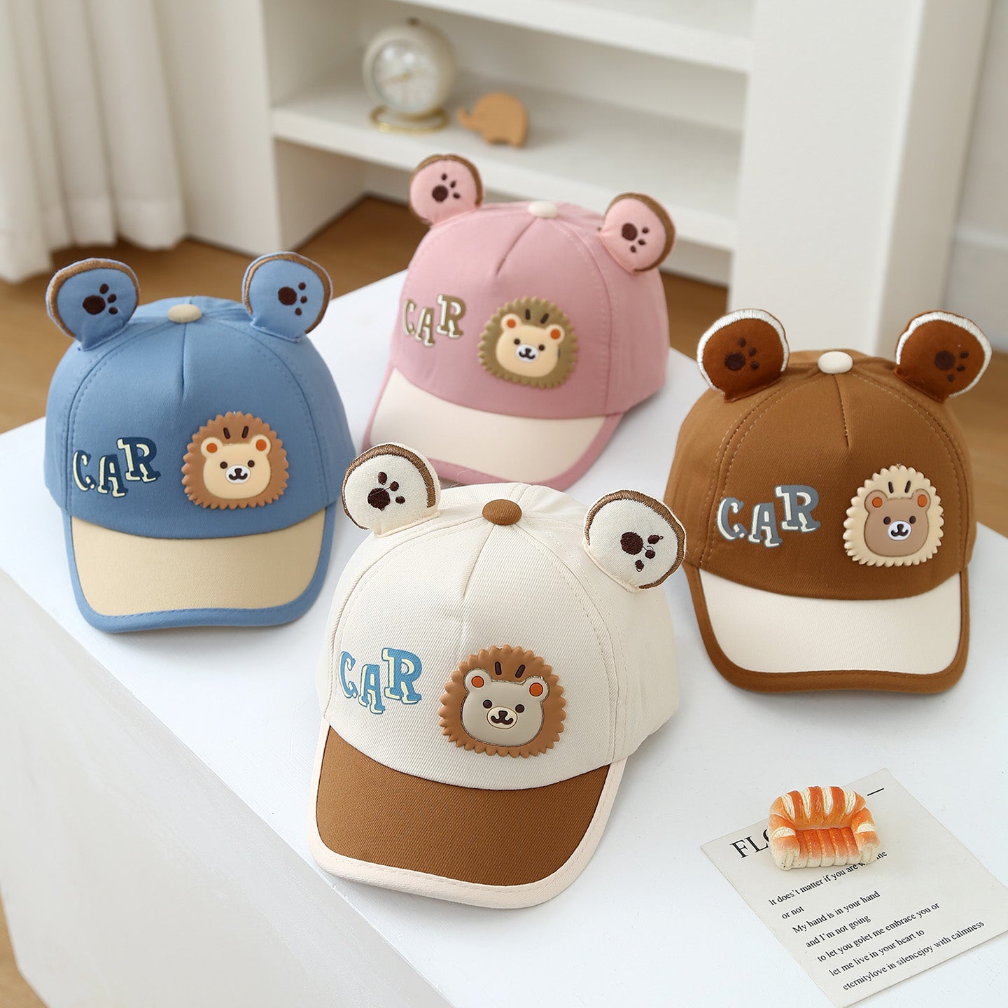 Été Garçons et filles multicolores Lion Tête Mode et mignon Casquette de baseball