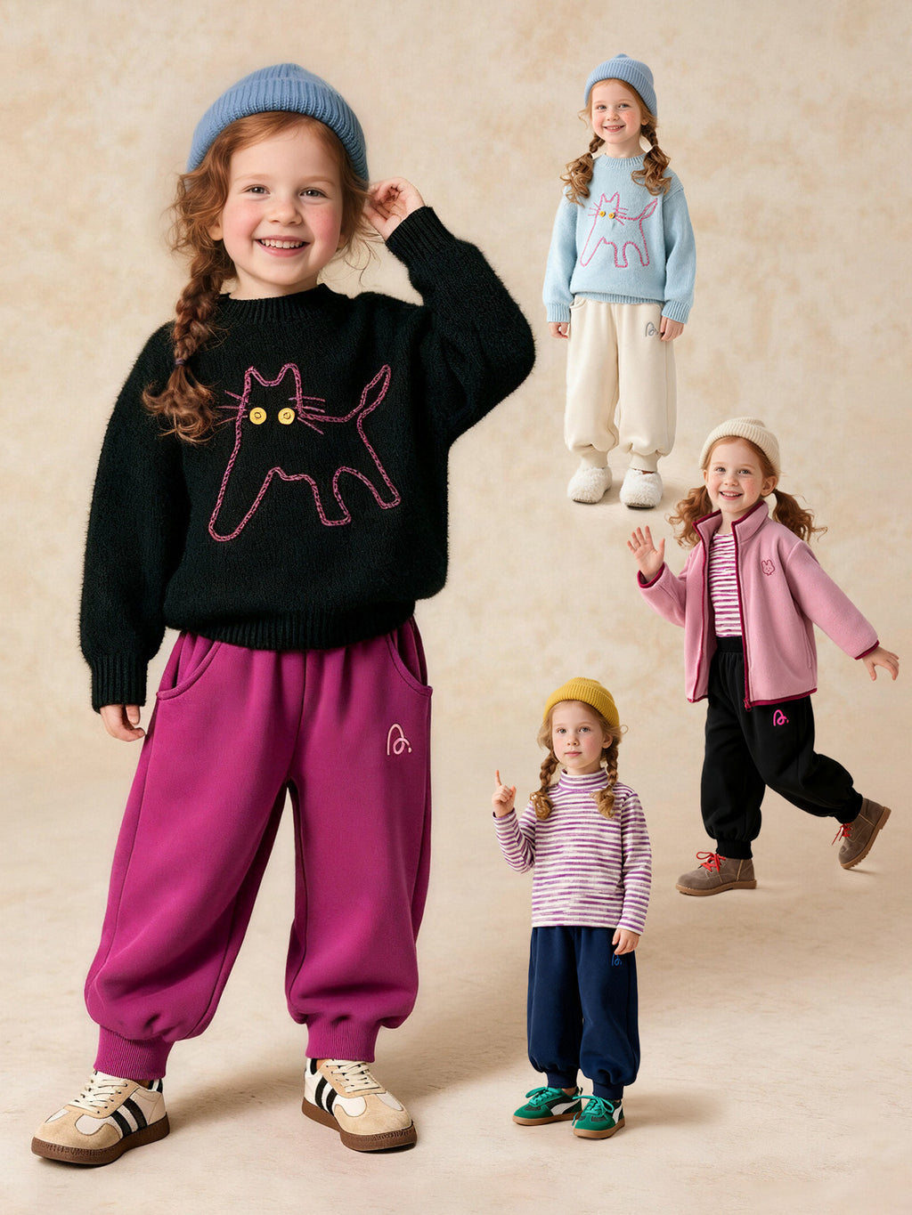 Chaud confortable et polyvalent pantalons de jogging pour garçons et filles