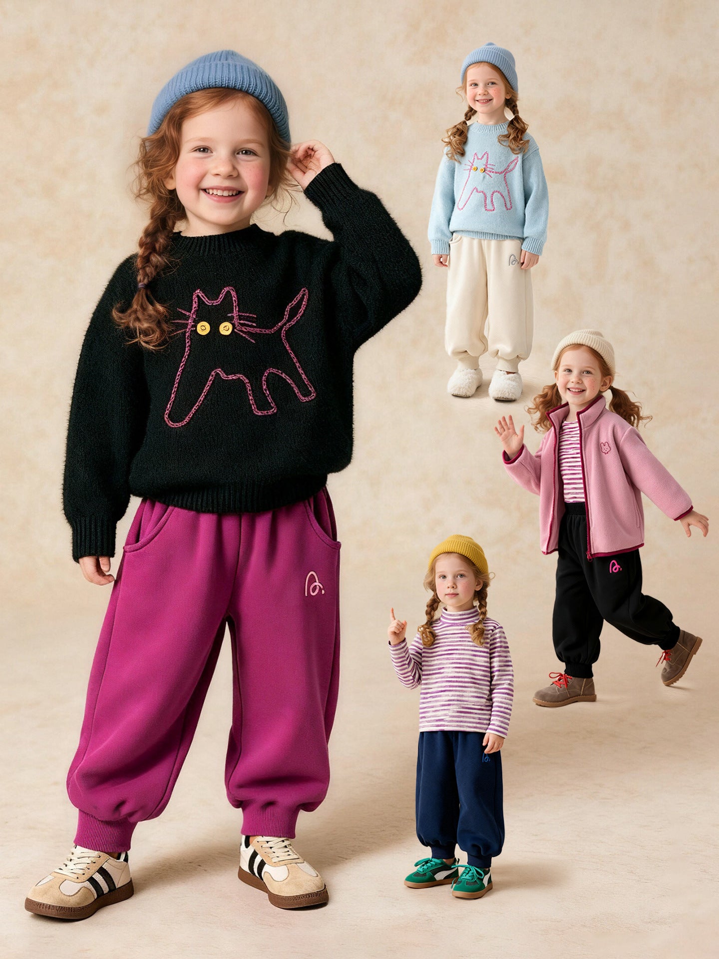 Chaud confortable et polyvalent pantalons de jogging pour garçons et filles