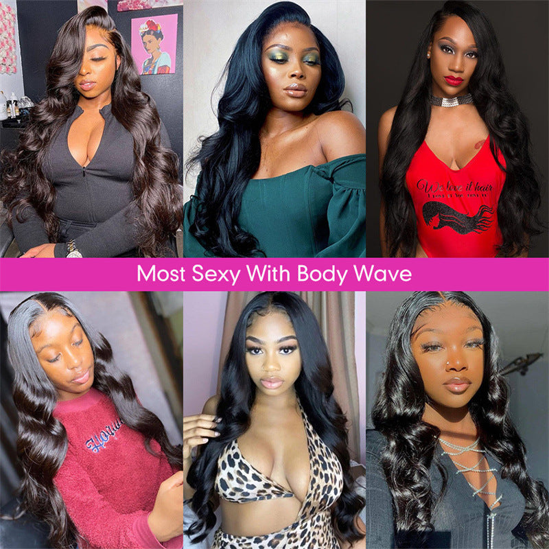 Solid Couleur Simple Artificial Wave Long Hair Extension