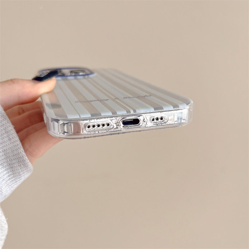 Coque de téléphone à bande bleue simple et polyvalente
