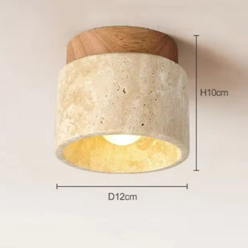 Style japonais Trendy jaune Cave Style Plafond lumière pour usage domestique