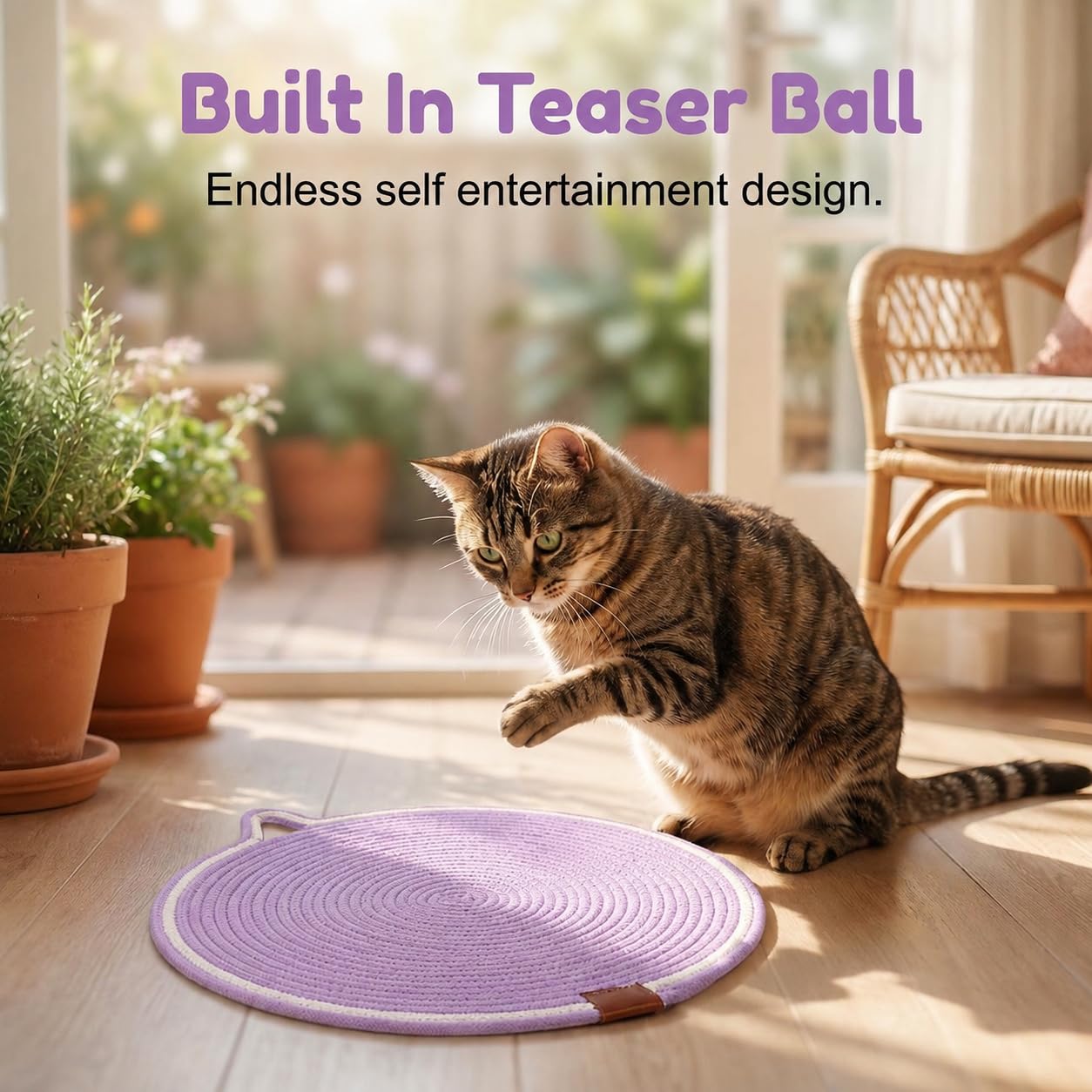 Pad à égratignures pour chats d'intérieur Kitten Round Cat Scratcher Pad