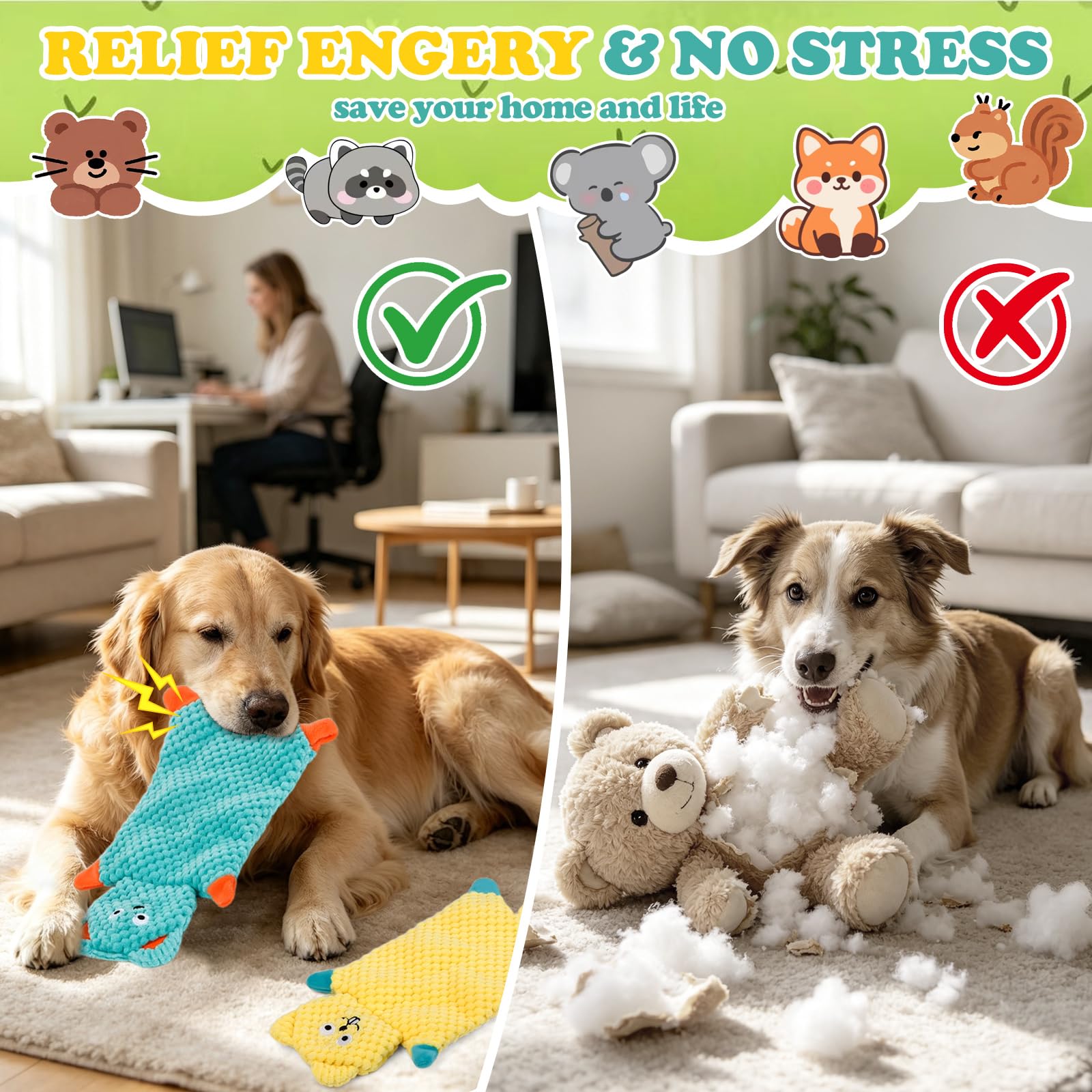Pas de jouets pour chiens farcis pour grosses races moyennes