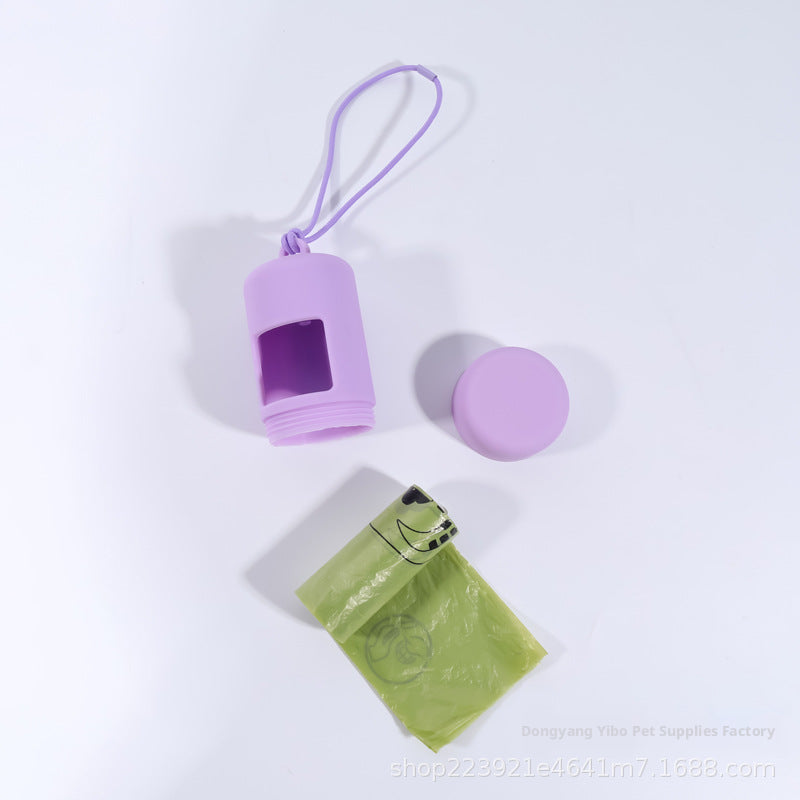 Distributeur de sac de toilette pour animaux de compagnie-purple-7.5 * 4 *4cm-1 pièce