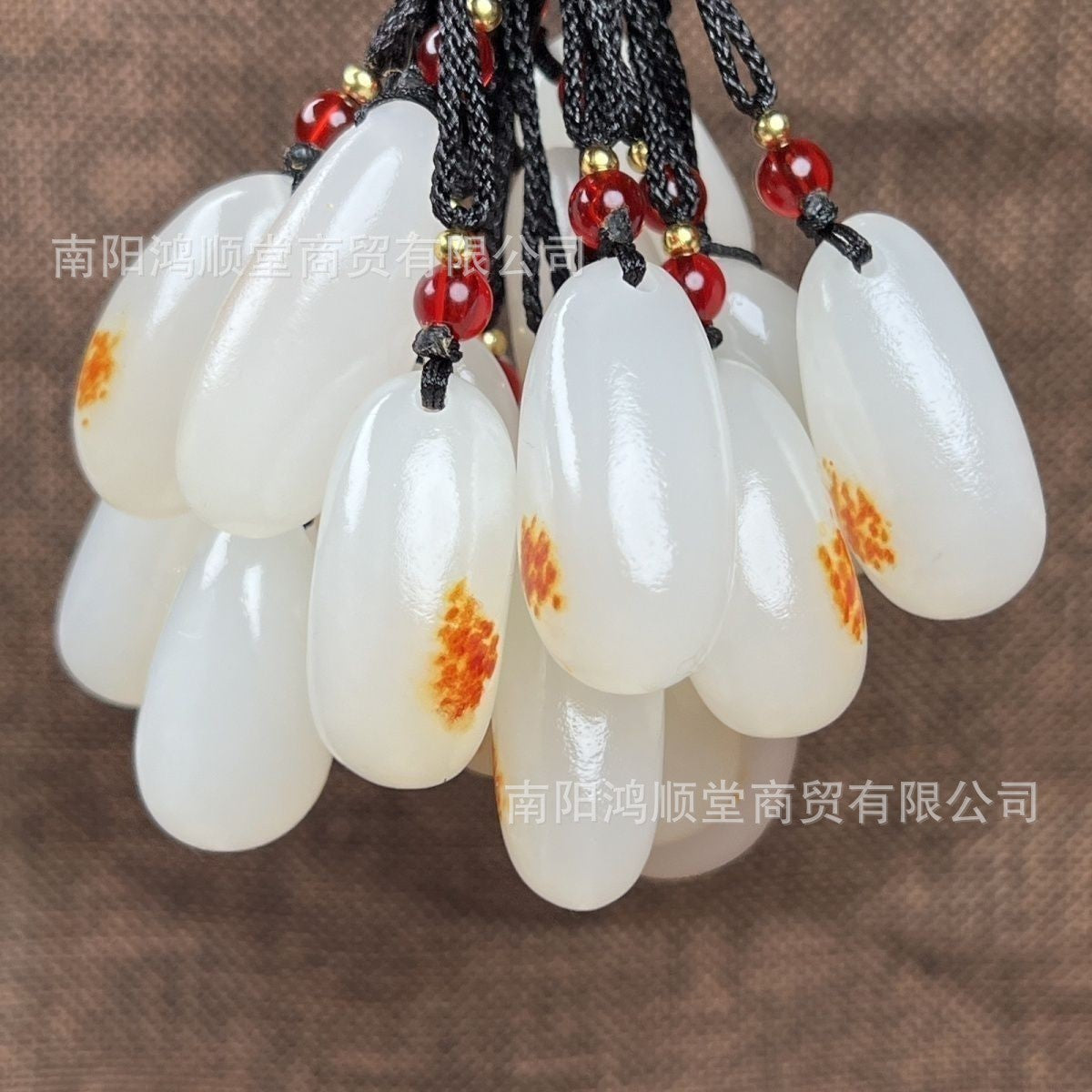 Naturel Hetian Jade Russet Skin Seed Stone Pendentif Afghanistan White Jade Pebble Collier