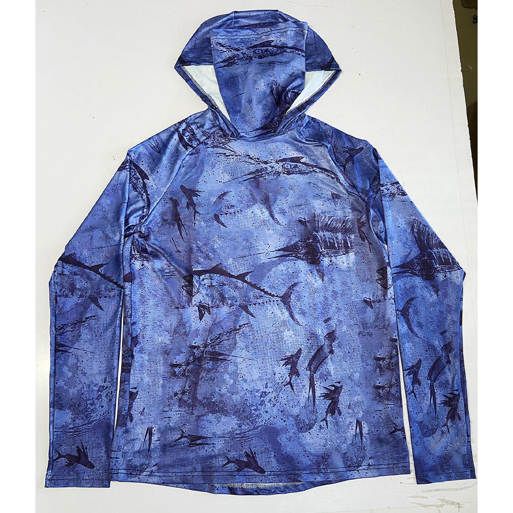 Pêche Hoodie voile chemise Surf couverture visage cou été hommes longue manches chasse Jersey