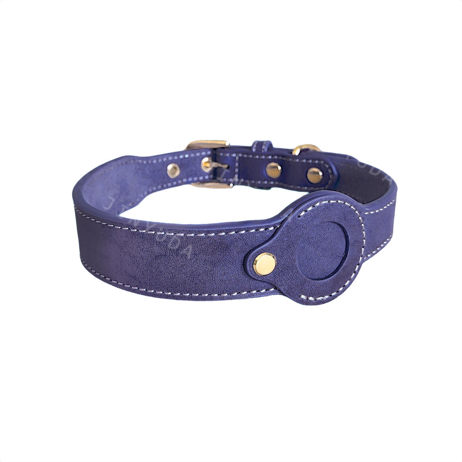 Collier en cuir de vache amovible à grains entiers