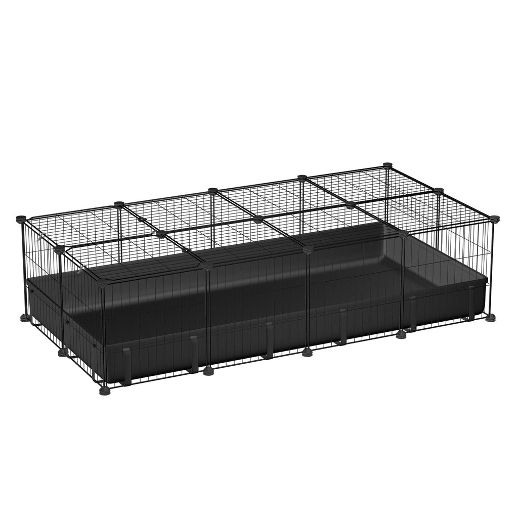47x24x12IN Guinée Pig Cage Petit parc de jeux d'animaux Bricolage Boîtier pour animaux en métal avec 20 panneaux Wat