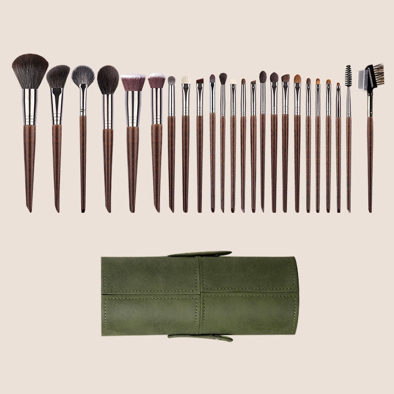 Set de brosse de maquillage pour cheveux d'animaux 24 pièces