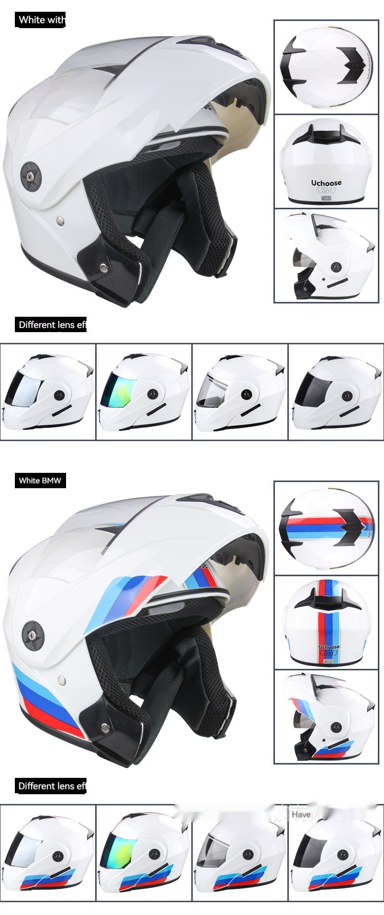Motorcycle électrique double objectif exposé hommes et femmes casque de moto