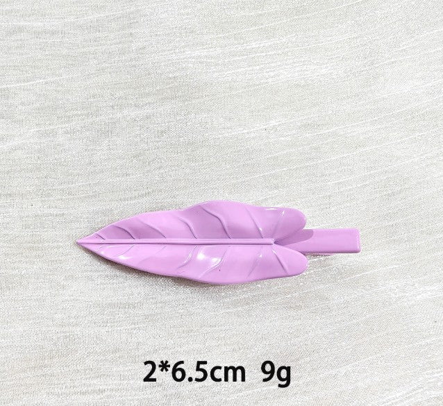 Bout de canard clip-feuille-pink-zinc alliage-1 pièce