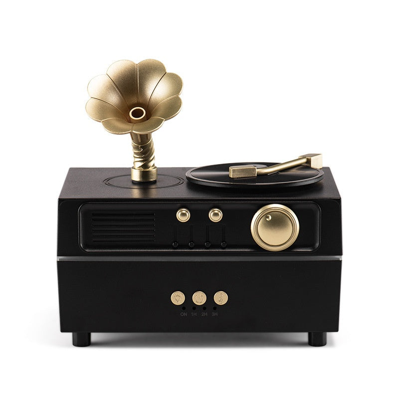 Rétro Rotation Phonographe Aromathérapie Diffuseur Bluetooth Haut-parleur Créatif Piec décoratif