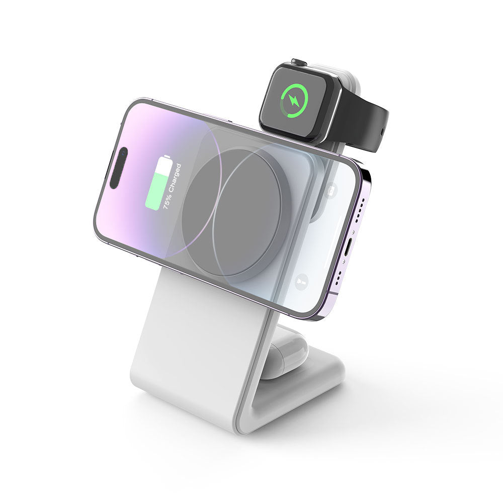 Chargeur magnétique sans fil certifié 3-en-1