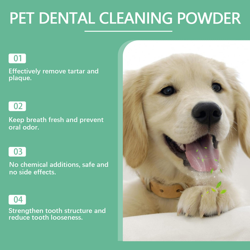 Poudre de nettoyage de dents de chien