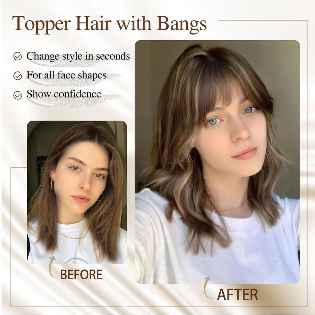 Wig Women's Natural Lightweight Breathable Cover Cheveux Gris Invisibles