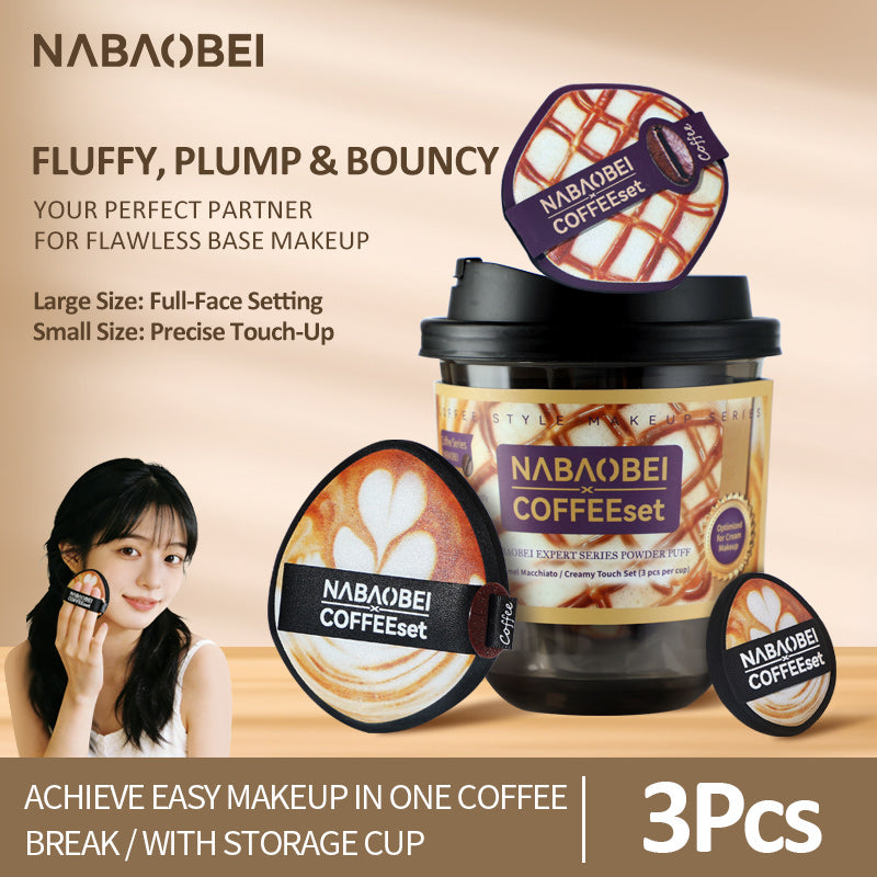 Série Macchiato Caramel ultra-souple éponge tactile crème Combo 3Pcs par paquet