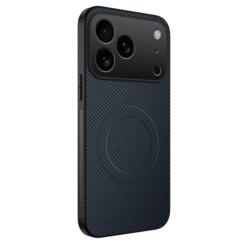 Housse de protection Matte pour téléphone magnétique en fibre de carbone