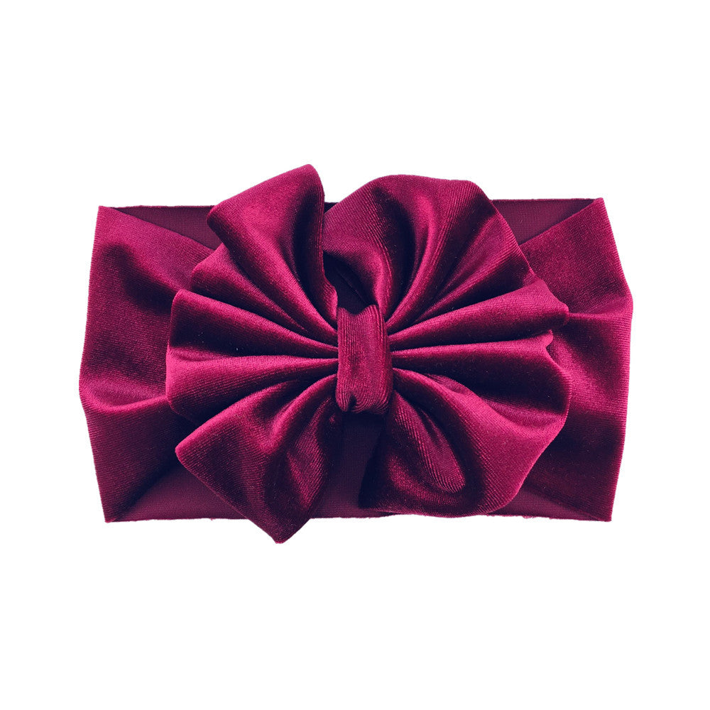Haut bandeau surdimensionné Gold Velvet Bow