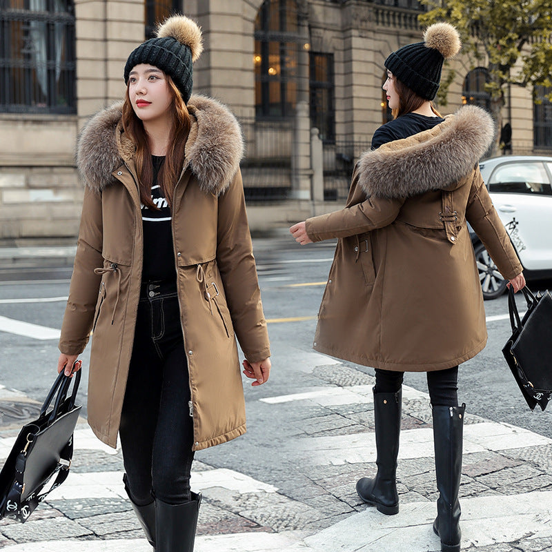 Coat d'hiver rembourré de mi-longueur pour femmes
