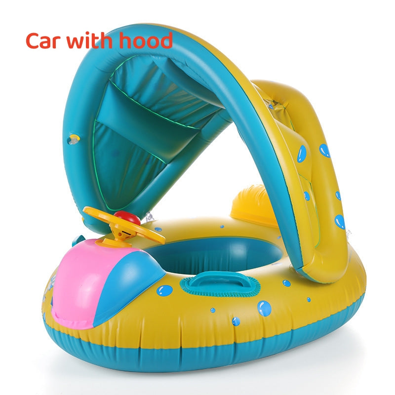 Grande roue de direction de bateau en corne de voiture épaisse avec anneau de natation en canopée