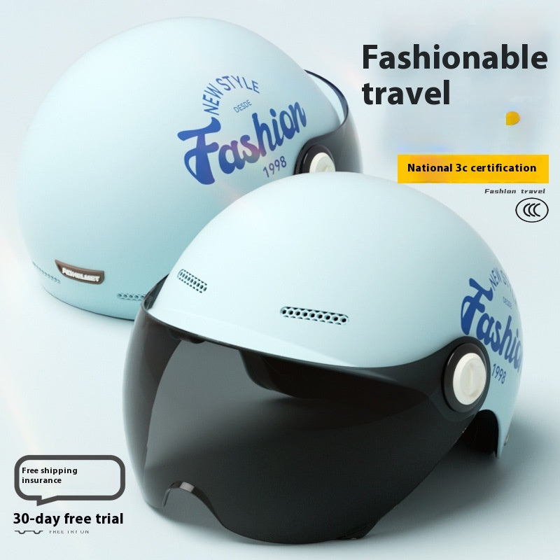 Femmes Quatre Saisons Universal Batterie Voiture Half Casque