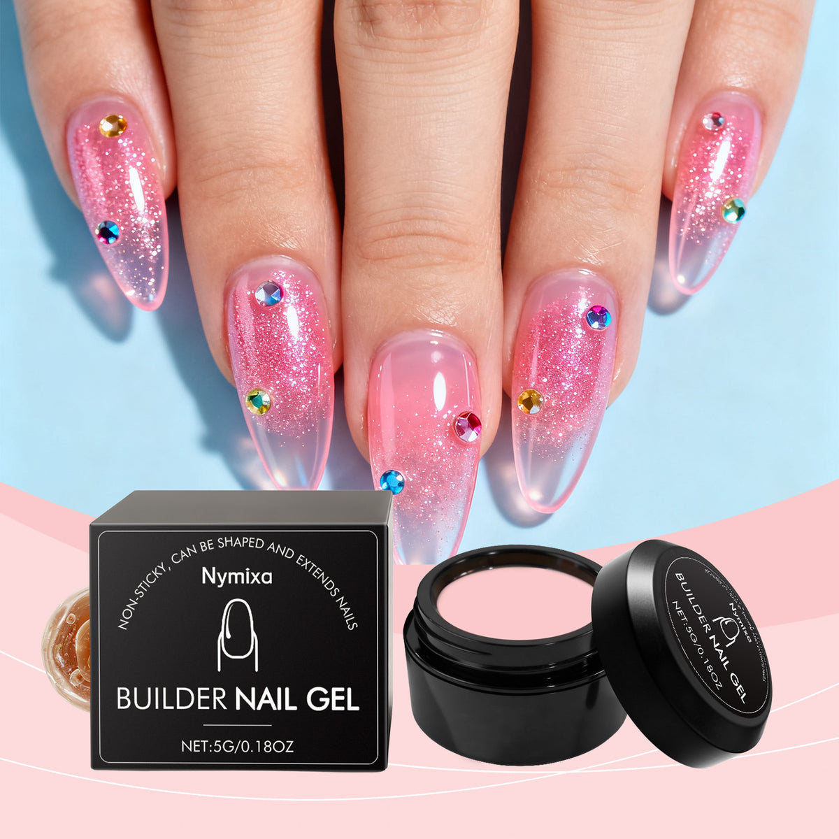 Gel d'extension de ongles antiadhésif