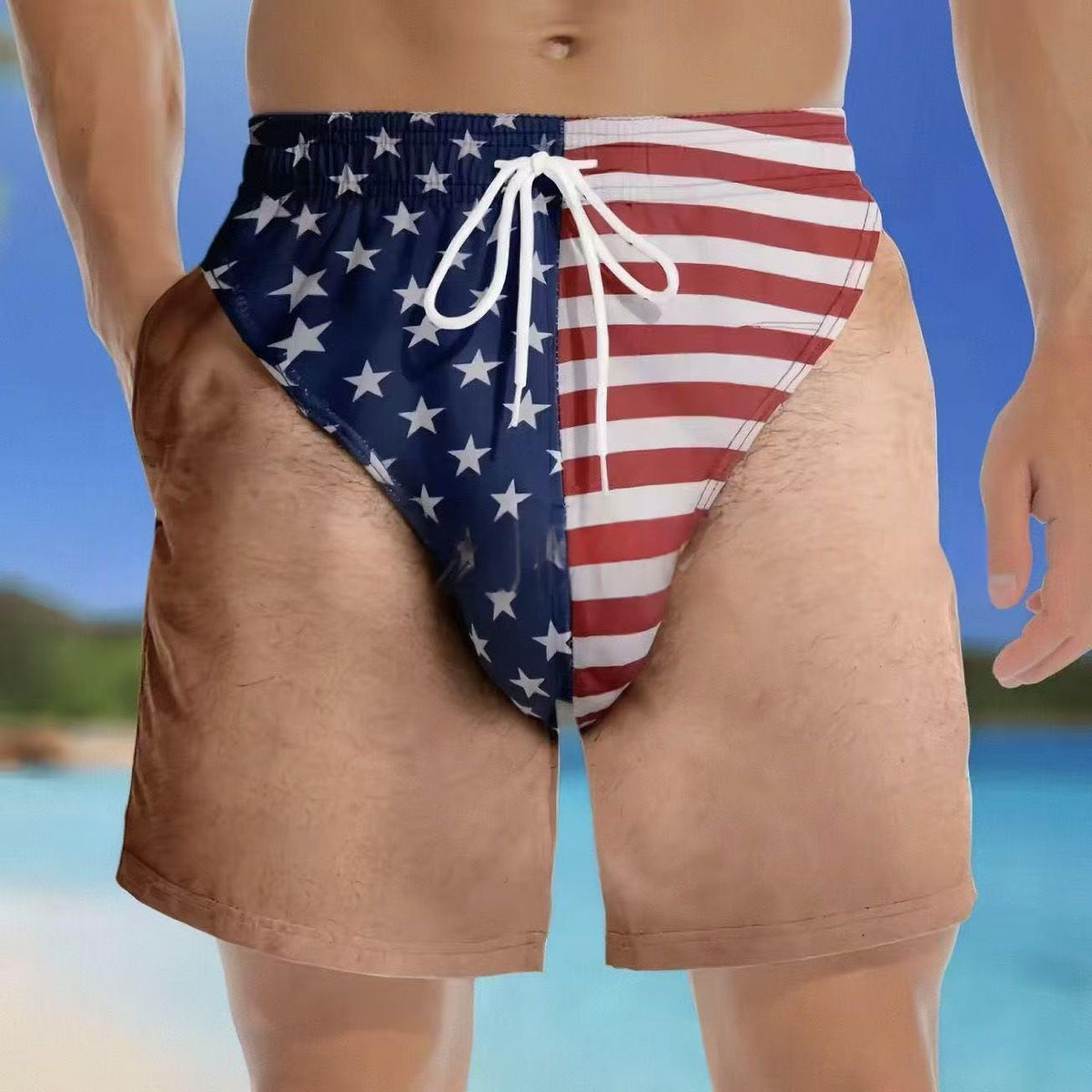 Sous-vêtements de plage pour hommes Bowknot